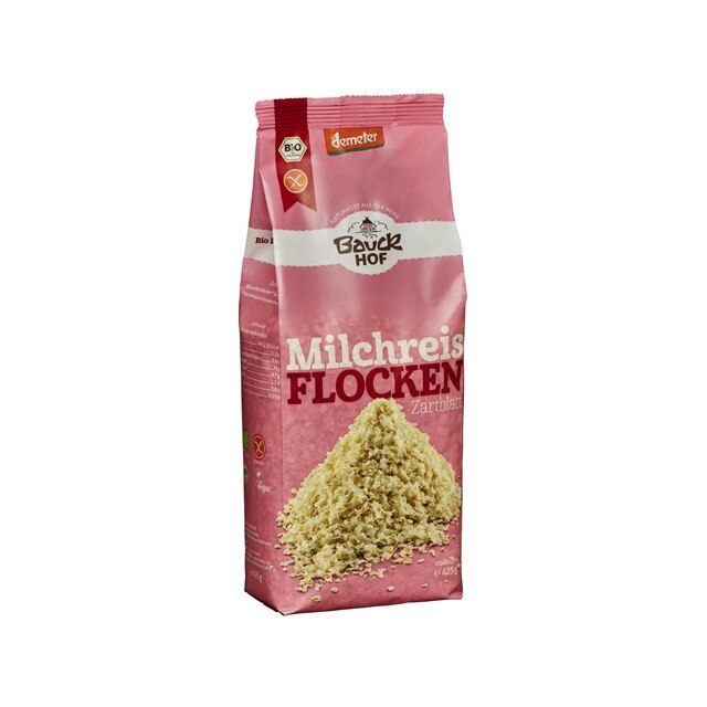 Fulgi de orez integral pentru lapte Fara Gluten Bio Bauck Hof 425 g