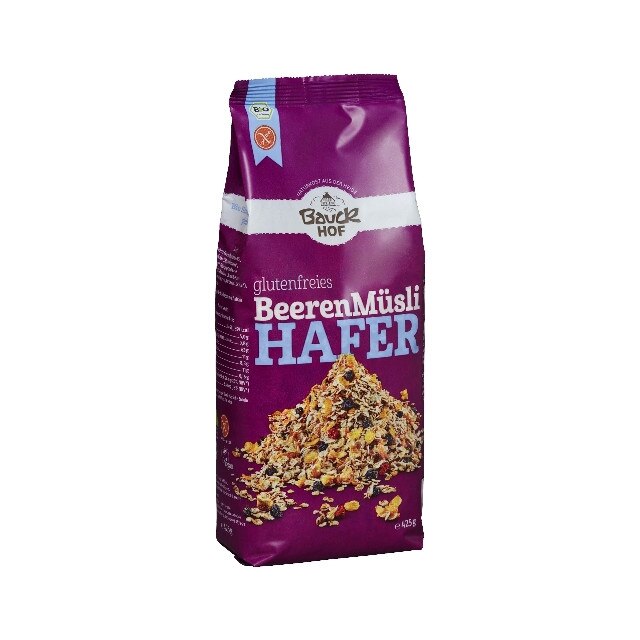 Musli de ovaz cu fructe de padure Fara Gluten Bio Bauck Hof 425 g