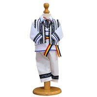 Costum popular baiat zona Munteniei, 4 piese, 9-12 luni (74-80 cm)