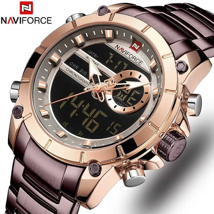 Мъжки часовник Naviforce Milano black/gold