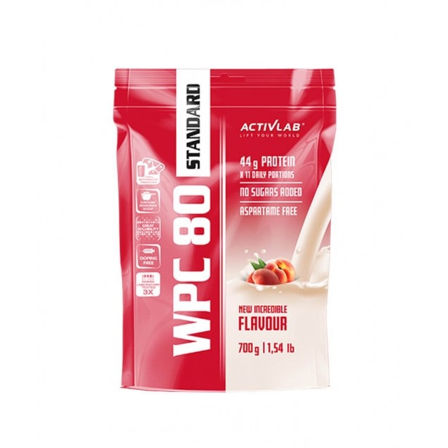 Suplimente nutritive, Whey protein concentrate 80, 700g, piersici