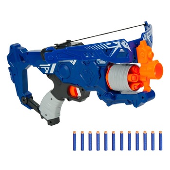 Pistol Nerf dizain unic cu gloante incluse, multicolor , 48x7x26 cm Pistol Nerf dizain unic cu gloante incluse, multicolor , 48x7x26 cm