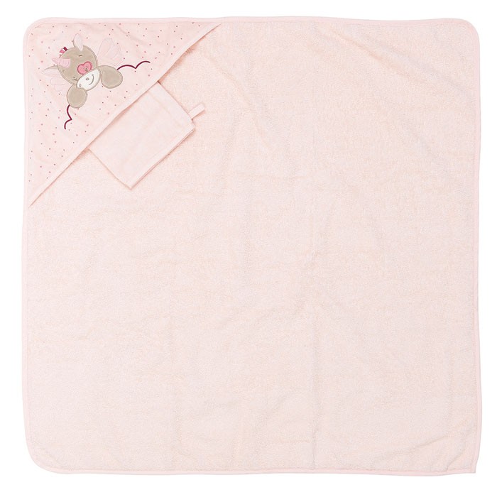 Set de baie prosop si manusa Jade Unicornul 75x75cm