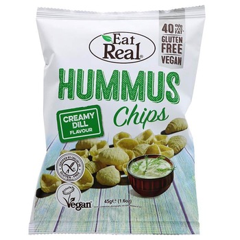 Chipsuri cu marar pentru humus 135 g - Eat Real Chipsuri cu marar pentru humus 135 g - Eat Real
