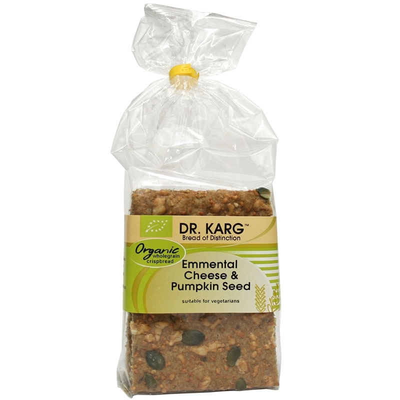 Crackers cu branza Emmental si seminte de dovleac ECO 200 g Dr. Karg