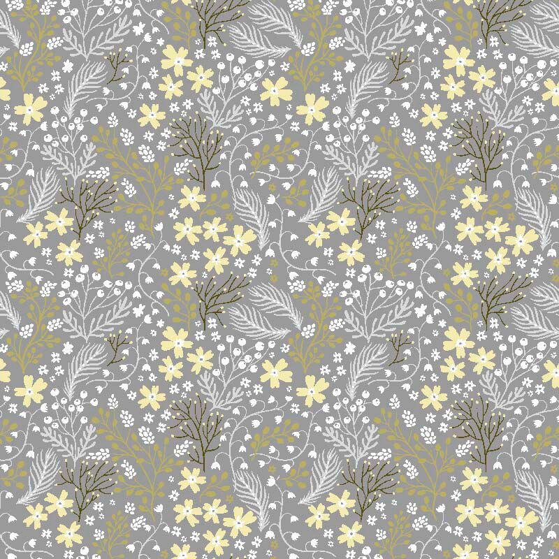 Fata de masa anti-pete Casa de bumbac, Basalt, diametru 140 cm, floral, multicolor