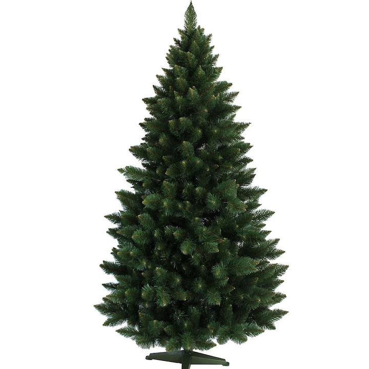 Karácsonyfa Műfenyő RegalGreen Zöld, 120 cm Magas és Tartóval Tartalmazza