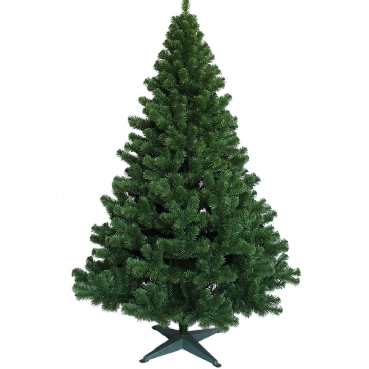 Karácsonyfa Műfenyő Kárpátok Klasszikus Zöld, 120 cm Magas és Tartóval Tartalmazza