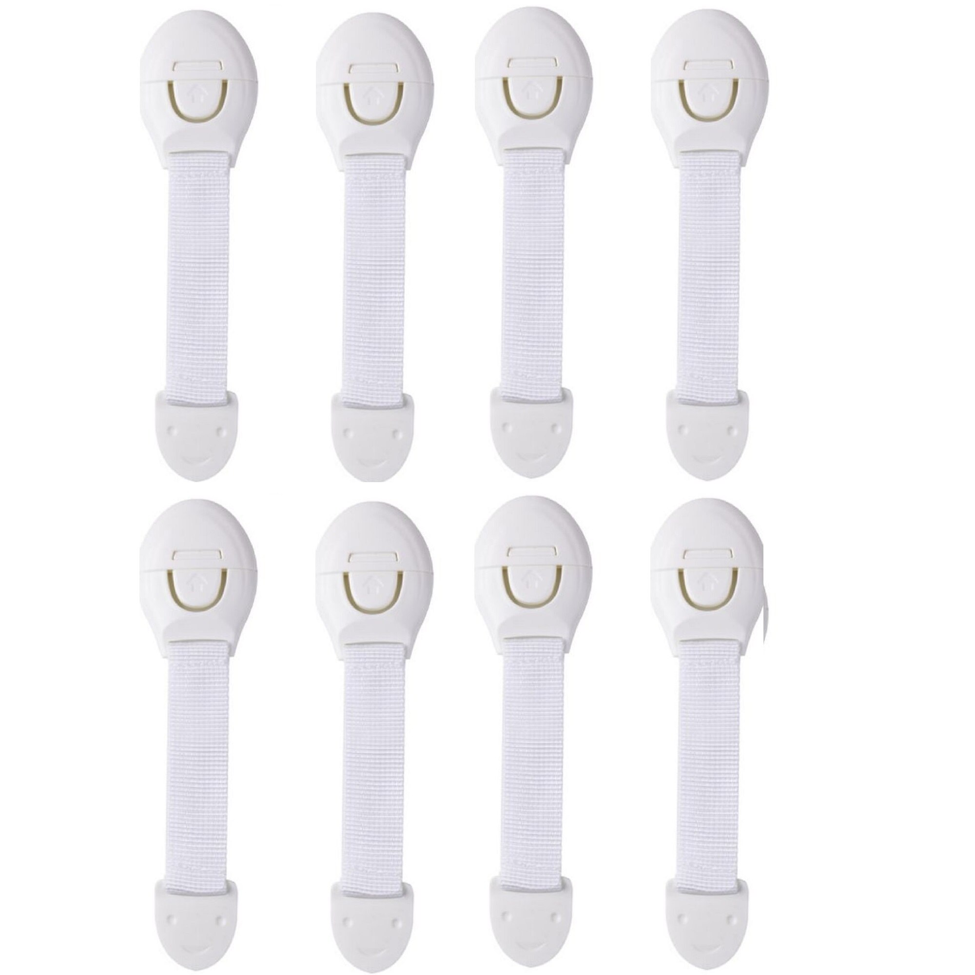 Set 8 protectii pentru usi de dulap, LRTM, Alb