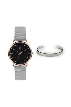 Paul McNeal, Set de ceas si bratara rigida, Argintiu Paul McNeal, Set de ceas si bratara rigida, Argintiu