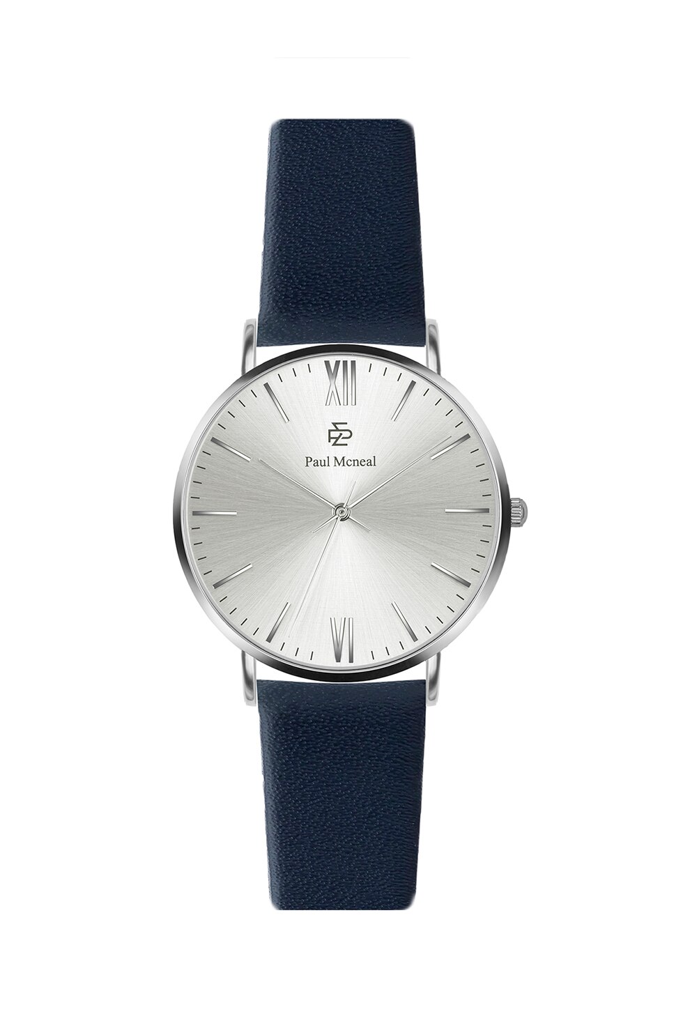 Paul McNeal, Ceas analog cu o curea de piele, Bleumarin