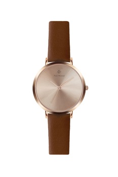 Paul McNeal, Ceas quartz cu o curea din piele, Maro scortisoara Paul McNeal, Ceas quartz cu o curea din piele, Maro scortisoara