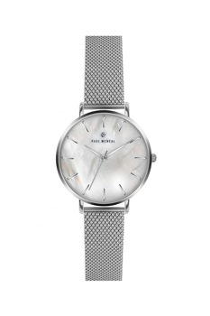 Paul McNeal, Ceas quartz cu bratara metalica cu model plasa, Argintiu Paul McNeal, Ceas quartz cu bratara metalica cu model plasa, Argintiu