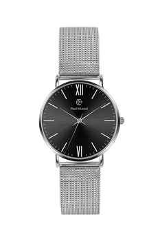 Paul McNeal, Ceas quartz cu bratara cu model plasa, Argintiu Paul McNeal, Ceas quartz cu bratara cu model plasa, Argintiu