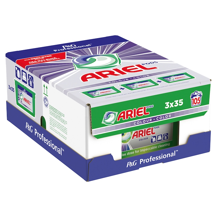 Detergent capsule Ariel Professional 3in1 PODS Color, 105 spalari