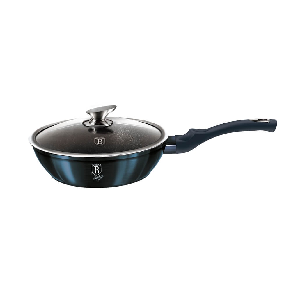 Tigaie cu capac adanca 24 cm Aquamarine Metalic Line Berlinger Haus BH 1880