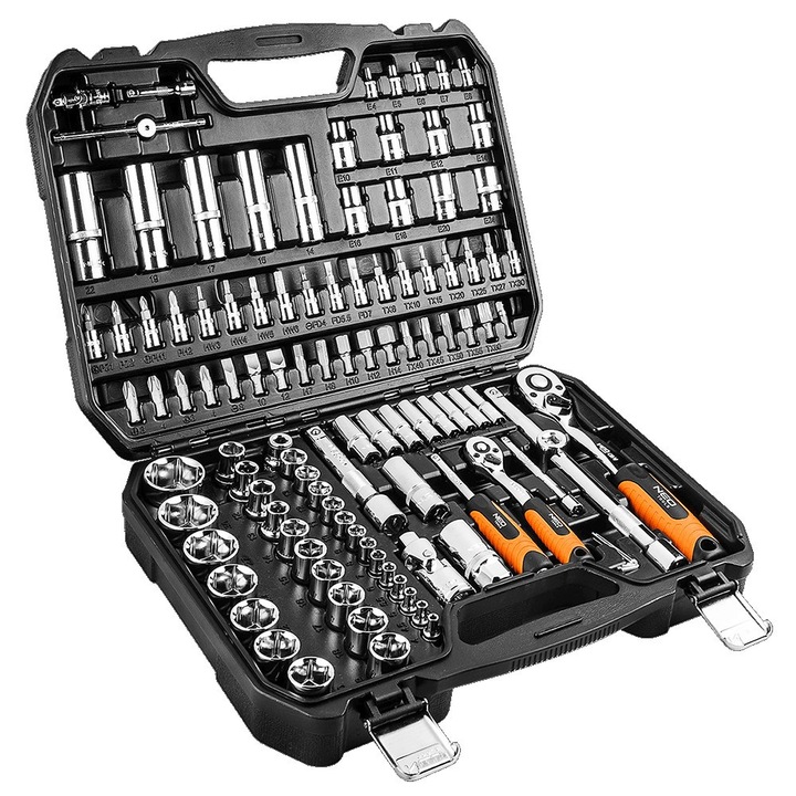 Механични инструменти Neo 08-666, 1/2 " 1/4", 110бр