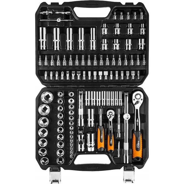 Trusa de scule mecanic, 110 de piese, 1/2", 1/4", Neo 08-666