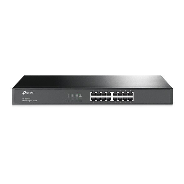 Switch TP-LINK TL-SG1016, 16 x 10/100/1000Mbps, montabil in rack 1U