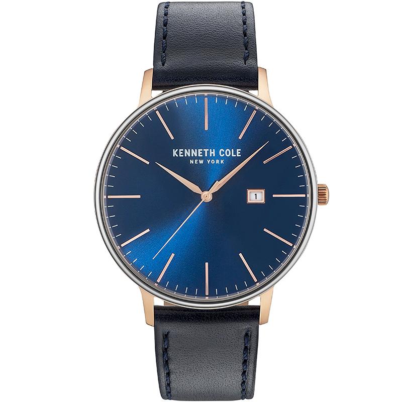 Ceas barbatesc Kenneth Cole KC15059004 Quartz Albastru, Rose gold