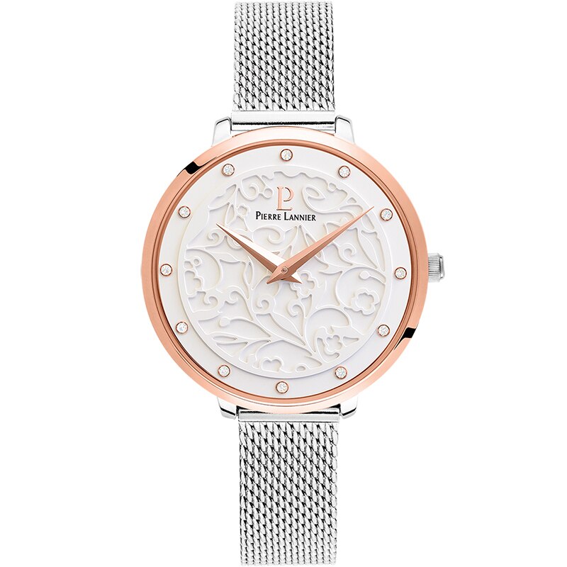 Ceas dama Pierre Lannier 042H708 Quartz Albastru, Rose gold