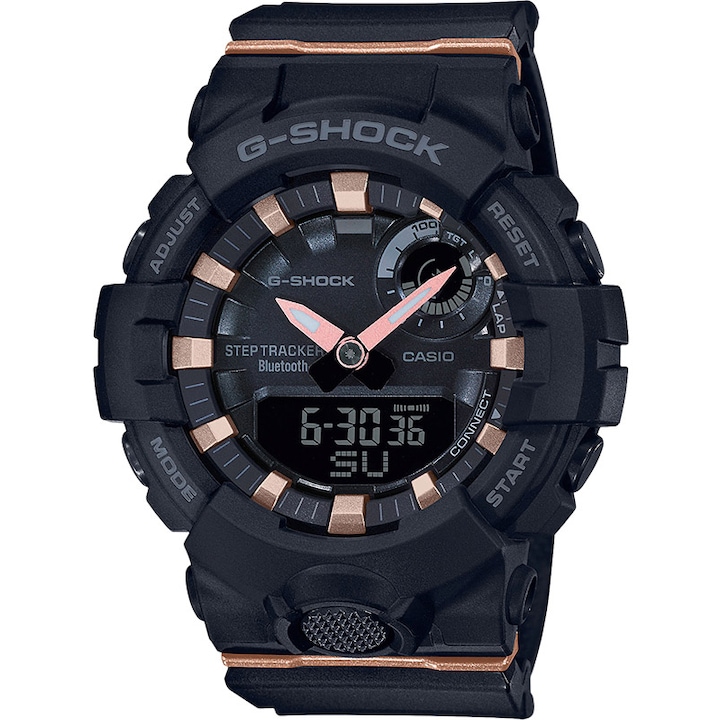 Casio, Мултифункционален часовник G-Shock със смесен циферблат, Черен