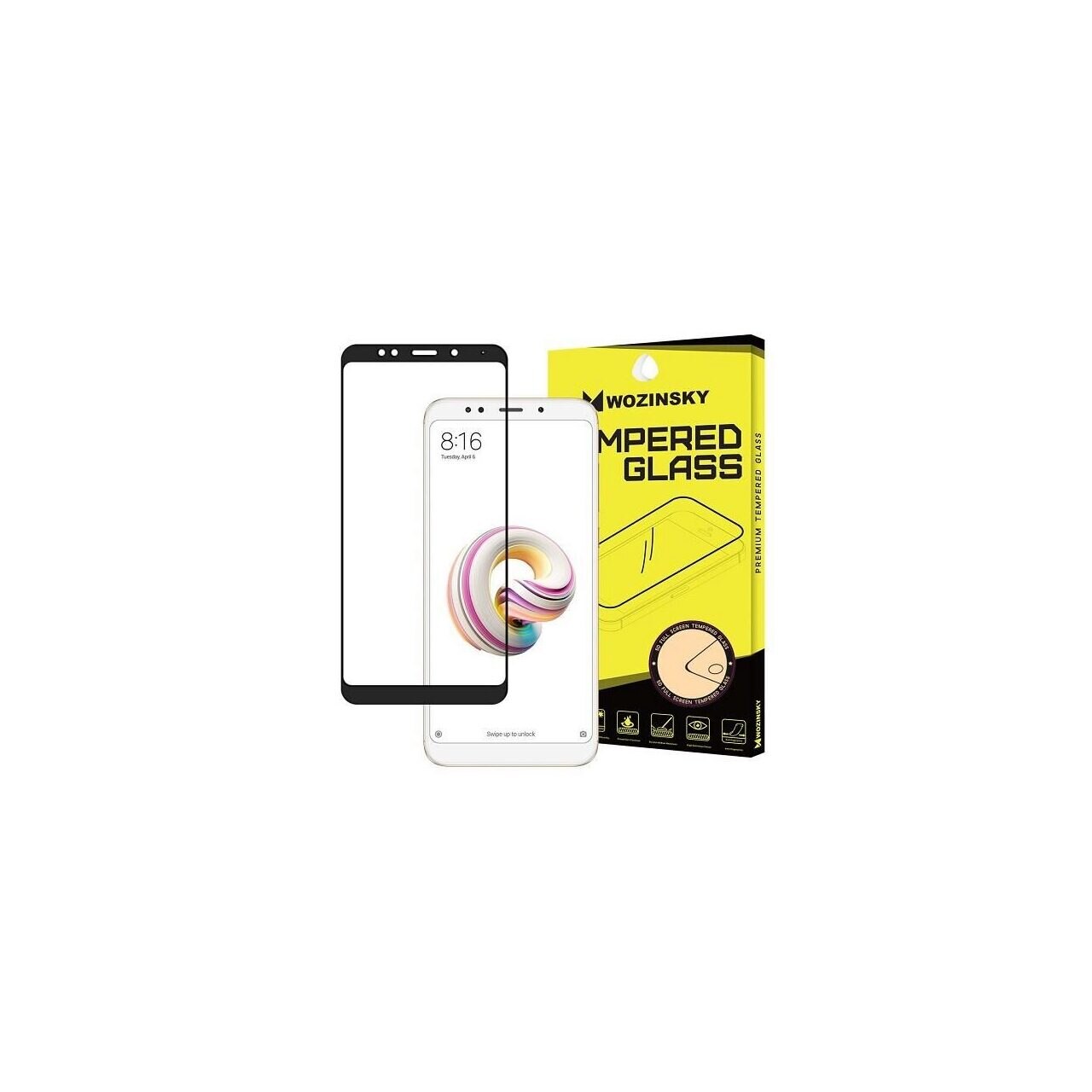 Folie Sticla Xiami Redmi 5 - Wozinsky 5D Full Glue Neagru