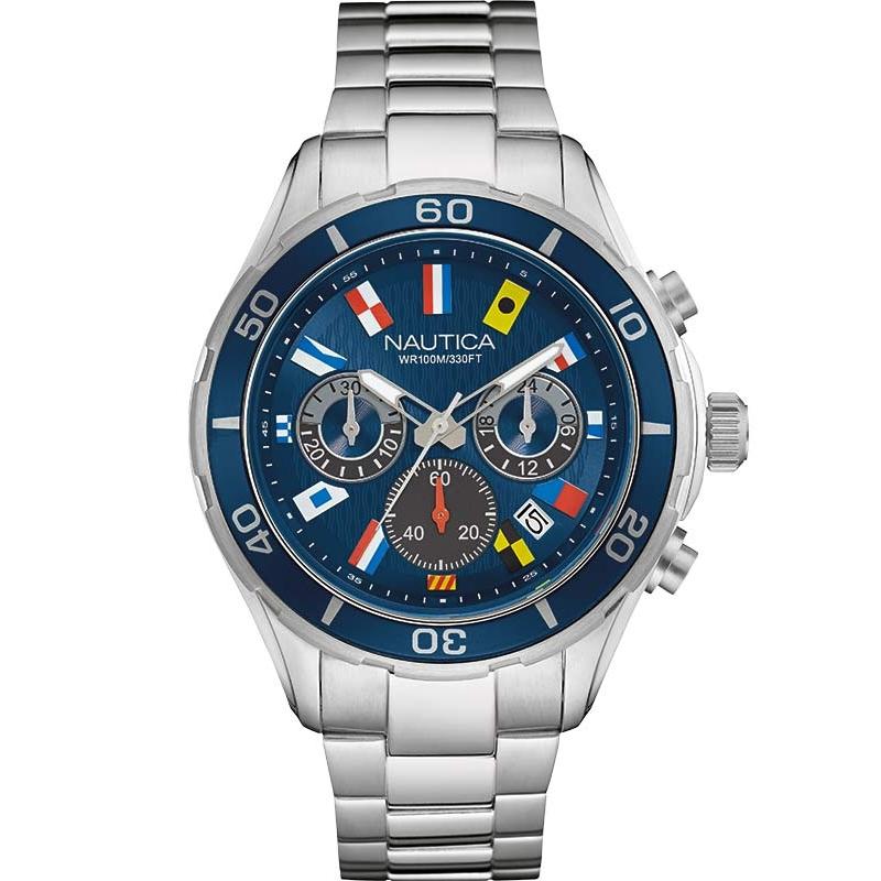Ceas barbatesc Nautica NAD19549G Quartz Argintiu