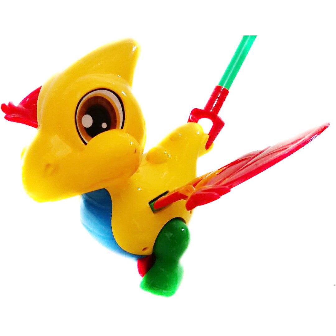 Dragon cu tija, jucarie de impins cu sunete amuzante, multicolor