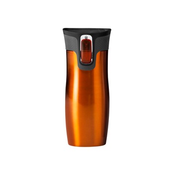 Cana Termos Inox cu Pereti Dubli Tangerine/Portocaliu - West Loop 2.0, 470 ml, Contigo Cana Termos Inox cu Pereti Dubli Tangerine/Portocaliu - West Loop 2.0, 470 ml, Contigo