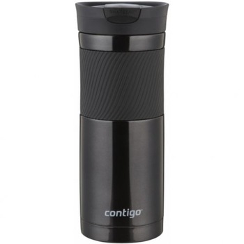 Cana Termos cu Pereti Dubli Otel Inoxidabil Black/Negru - Byron 590 ml, Contigo Cana Termos cu Pereti Dubli Otel Inoxidabil Black/Negru - Byron 590 ml, Contigo