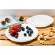 Farfurie Rotunda Biodegradabila Alba din Trestie de Zahar, Diametru 7 cm, 50 Bucati/Set