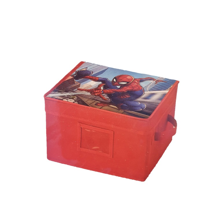 Кутия за съхранение с капак, Spiderman, 30x25x20 см, Marvel