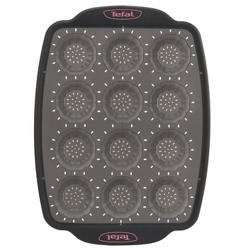 Tava de silicon Tefal Crispybake, 12 mini tarte Tava de silicon Tefal Crispybake, 12 mini tarte