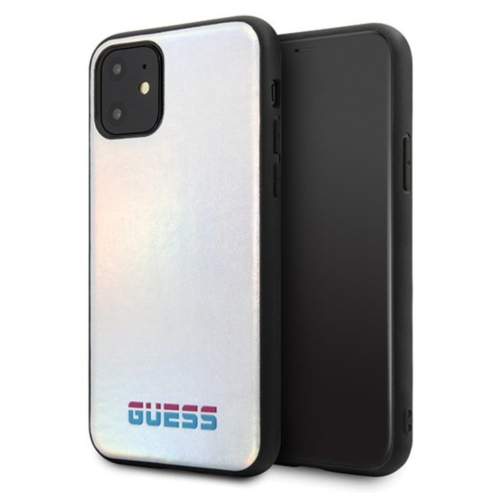 Husa pentru iPhone 11 Pro Max Guess Iridescent Argintie