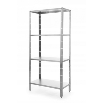 Raft metalic pentru depozitare cu 4 polite, sustine 50 kg/polita, Inox, 1000x500 (H) 1800 mm, Revolution by Hendi Raft metalic pentru depozitare cu 4 polite, sustine 50 kg/polita, Inox, 1000x500 (H) 1800 mm, Revolution by Hendi
