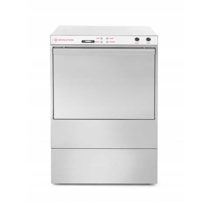 Masina profesionala de spalat vase Revolution by Hendi 6600 W 570x600 (370) x (H) 830 mm Inox