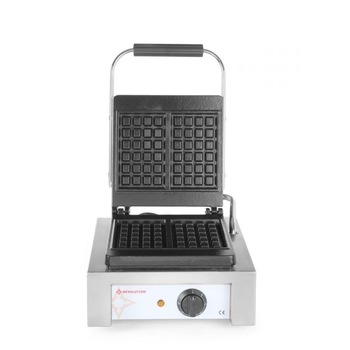 Aparat profesional pentru preparat wafe, 1500 W, Revolution by Hendi, 320x470x (H) 225 mm, capacitate 2 wafe belgiene 105 x 170 mm Aparat profesional pentru preparat wafe, 1500 W, Revolution by Hendi, 320x470x (H) 225 mm, capacitate 2 wafe belgiene 105 x 170 mm