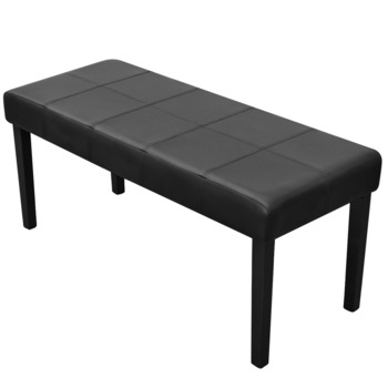 Bancheta tip canapea, din piele artificiala, vidaXL, Negru, 106 x 43 x 46 cm Bancheta tip canapea, din piele artificiala, vidaXL, Negru, 106 x 43 x 46 cm