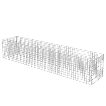 Jardiniera gabion, vidaXL, Otel galvanizat, 270 x 50 x 50 cm, Argintiu Jardiniera gabion, vidaXL, Otel galvanizat, 270 x 50 x 50 cm, Argintiu