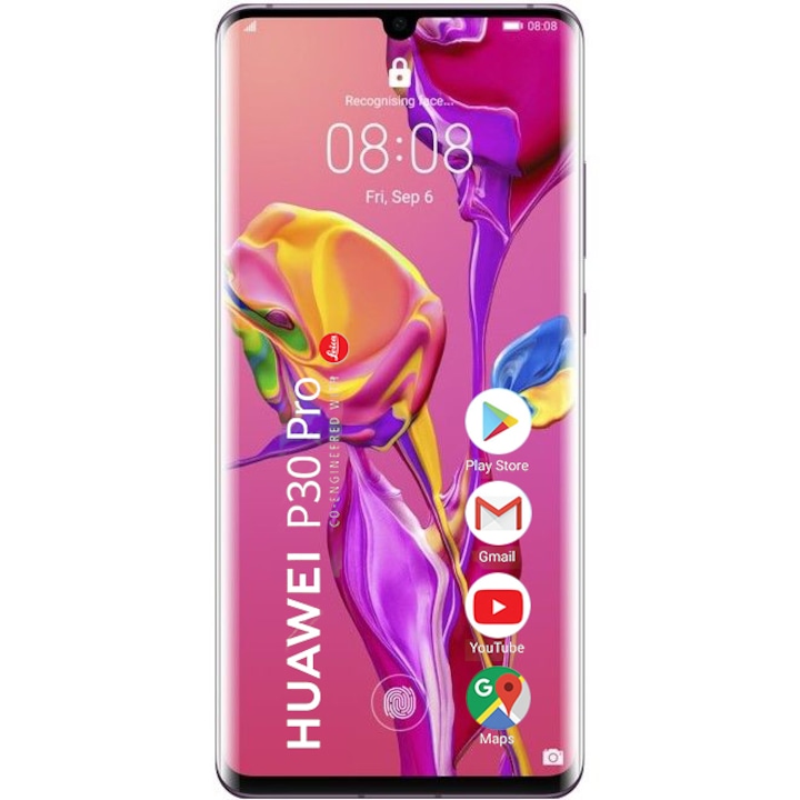 Huawei P30 Pro Mobiltelefon, Dual SIM, 128GB, 8GB RAM, 4G, Misty Lavender