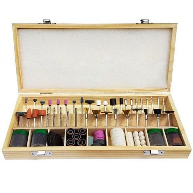 Set pietre taiere, slefuire si lustruire pentru mini burghiu cu motor Wert W6200, 200 piese