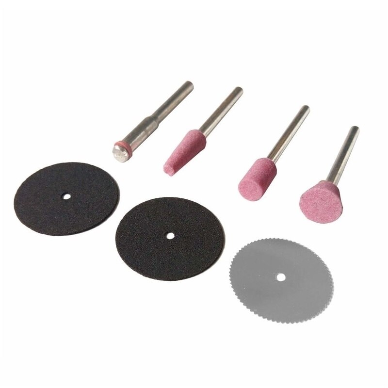 Set pietre si discuri de taiere si slefuire Mannesmann M92566, 7 piese