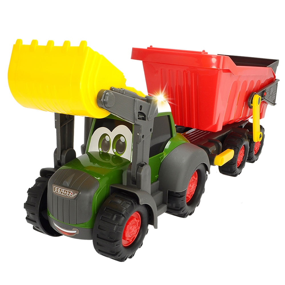 Tractor Dickie Toys Happy Farm cu remorca