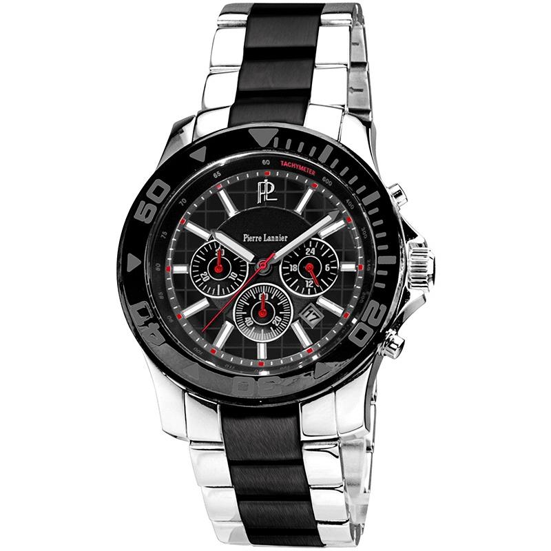 Ceas barbatesc Pierre Lannier 271C131 Quartz Argintiu, Negru