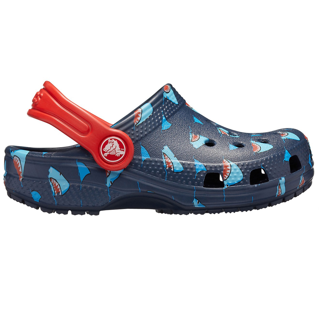 Papuci Crocs Classic Printed, Bleumarin