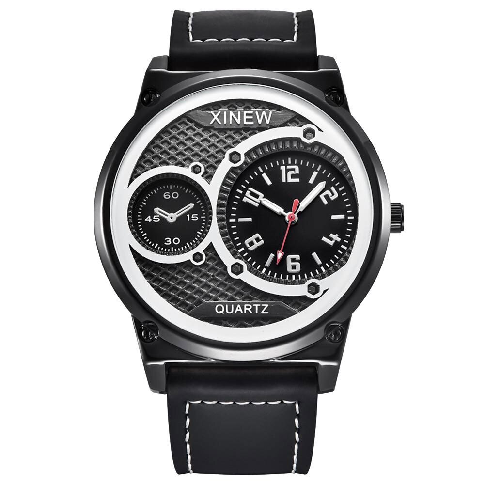 Ceas XINEW Unisex Quartz Negru, PN999578NU, curea din piele, afisaj Analog