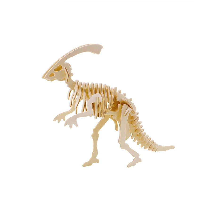 Puzzle 3D Parasaurolophus, Robotime, Lemn, 35 piese