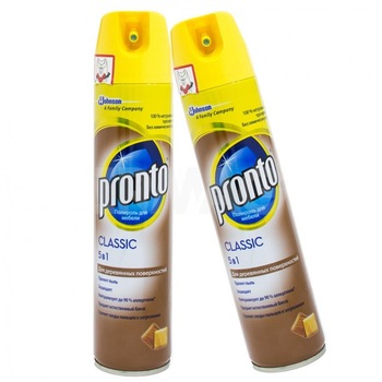 Set Solutie curatat mobila Pronto Classic pentru lemn , 2x300 ml Set Solutie curatat mobila Pronto Classic pentru lemn , 2x300 ml