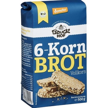 Mix de faina pentru paine integrala cu 6 cereale Bio Bauck Hof 500 g Mix de faina pentru paine integrala cu 6 cereale Bio Bauck Hof 500 g
